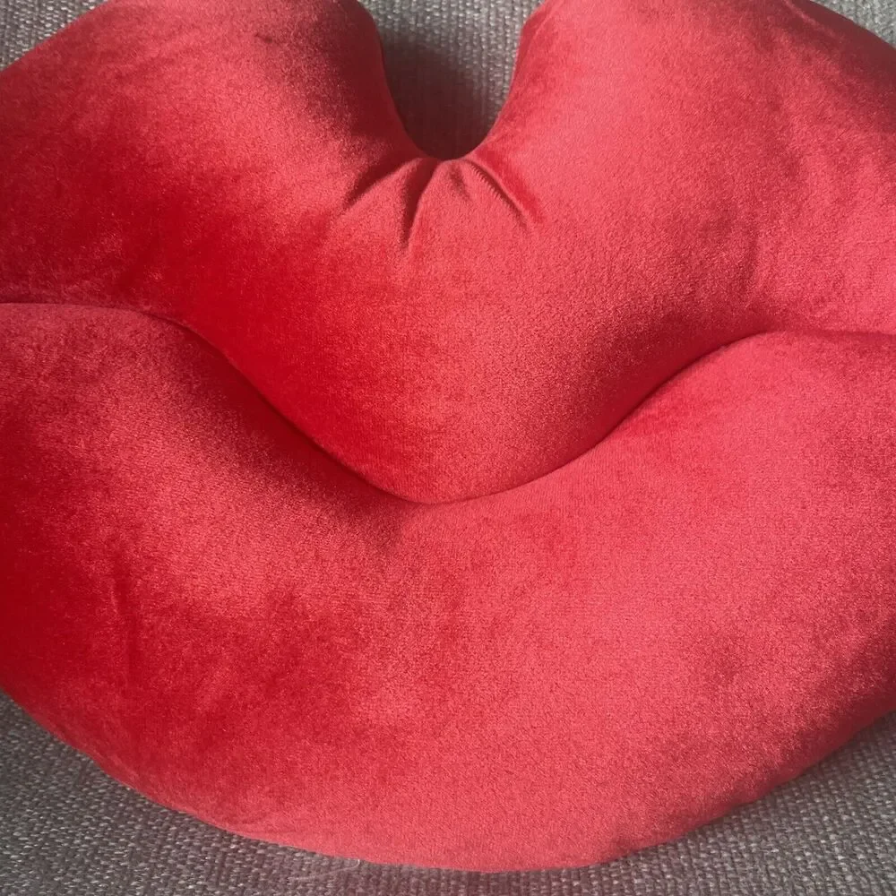 Red Lips Forever Throw Pillow Velvet Novelty Shape Valentine Target
